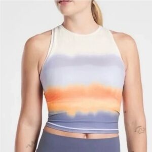 NWT Athleta Shanti Ombre Print Crop Tank Top XS